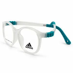 Adidas Zc1107 Clear & Teal Kids Round Prescription Eyeglasses Frame 2