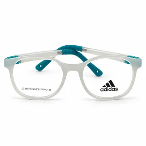 Adidas Zc1107 Clear & Teal Kids Round Prescription Eyeglasses Frame 3
