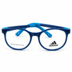 Adidas Zc1107 Dark Blue & Sky Blue Kids Round Prescription Eyeglasses Frame 3