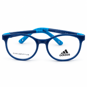 Adidas Zc1107 Dark Blue & Sky Blue Kids Round Prescription Eyeglasses Frame 3