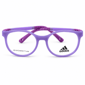 Adidas Zc1107 Lavender & Dark Purple Kids Round Prescription Eyeglasses Frame 3