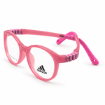 Adidas Zc1107 Transparent Pink Kids Round Prescription Eyeglasses Frame 2