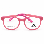 Adidas Zc1107 Transparent Pink Kids Round Prescription Eyeglasses Frame 3