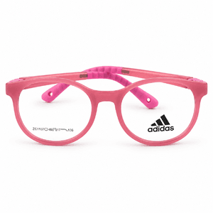 Adidas Zc1107 Transparent Pink Kids Round Prescription Eyeglasses Frame 3