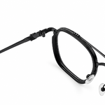 Black Double Bridge Square Prescription Eyeglasses Frame 4