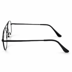 Black Metal Double Bridge Navigator Prescription Eyeglasses Frame 4