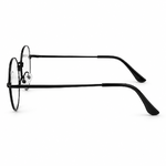 Black Round Metal Prescription Eyeglasses Frame 3