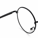 Black Round Metal Prescription Eyeglasses Frame 4