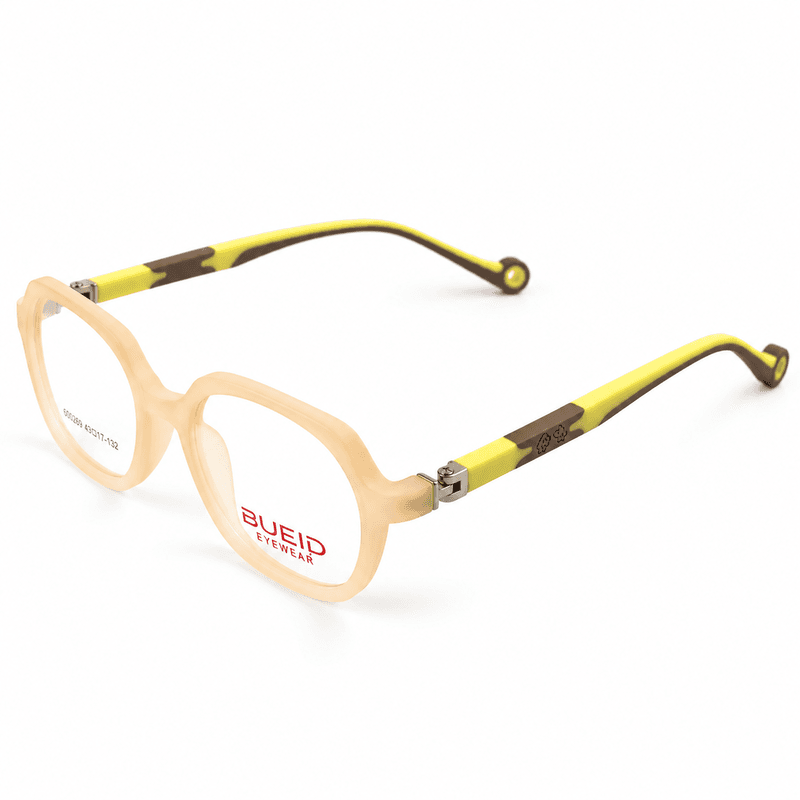 Bueid 600269 Peach & Yellow Kids Square Prescription Eyeglasses Frame 4