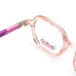 Bueid 600269 Pink & Purple Kids Square Prescription Eyeglasses Frame 1