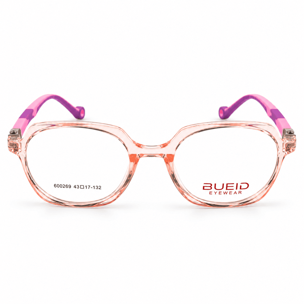 Bueid 600269 Pink & Purple Kids Square Prescription Eyeglasses Frame 4