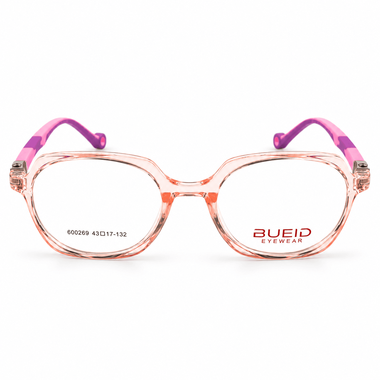 Bueid 600269 Pink & Purple Kids Square Prescription Eyeglasses Frame 4 Bueid 600269 Pink & Purple Kids Square Prescription Eyeglasses Frame 4
