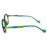 Bueid Tr800 Green & Blue Kids Square Prescription Eyeglasses Frame 1