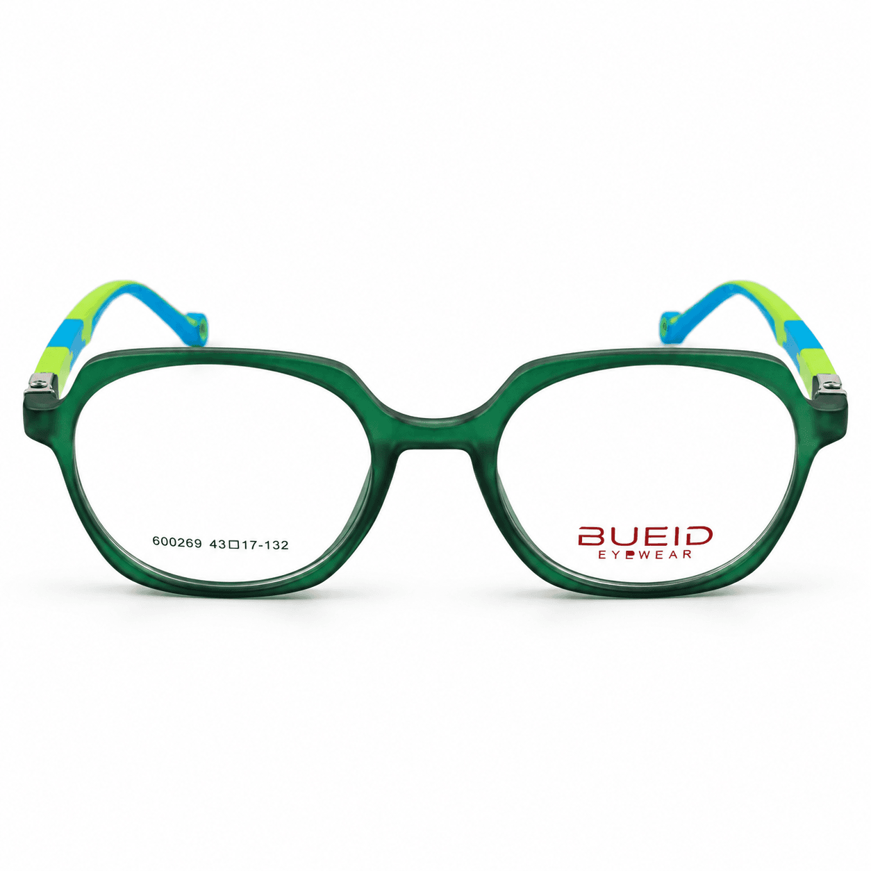 Bueid Tr800 Green & Blue Kids Square Prescription Eyeglasses Frame 4 Bueid Tr800 Green & Blue Kids Square Prescription Eyeglasses Frame 4