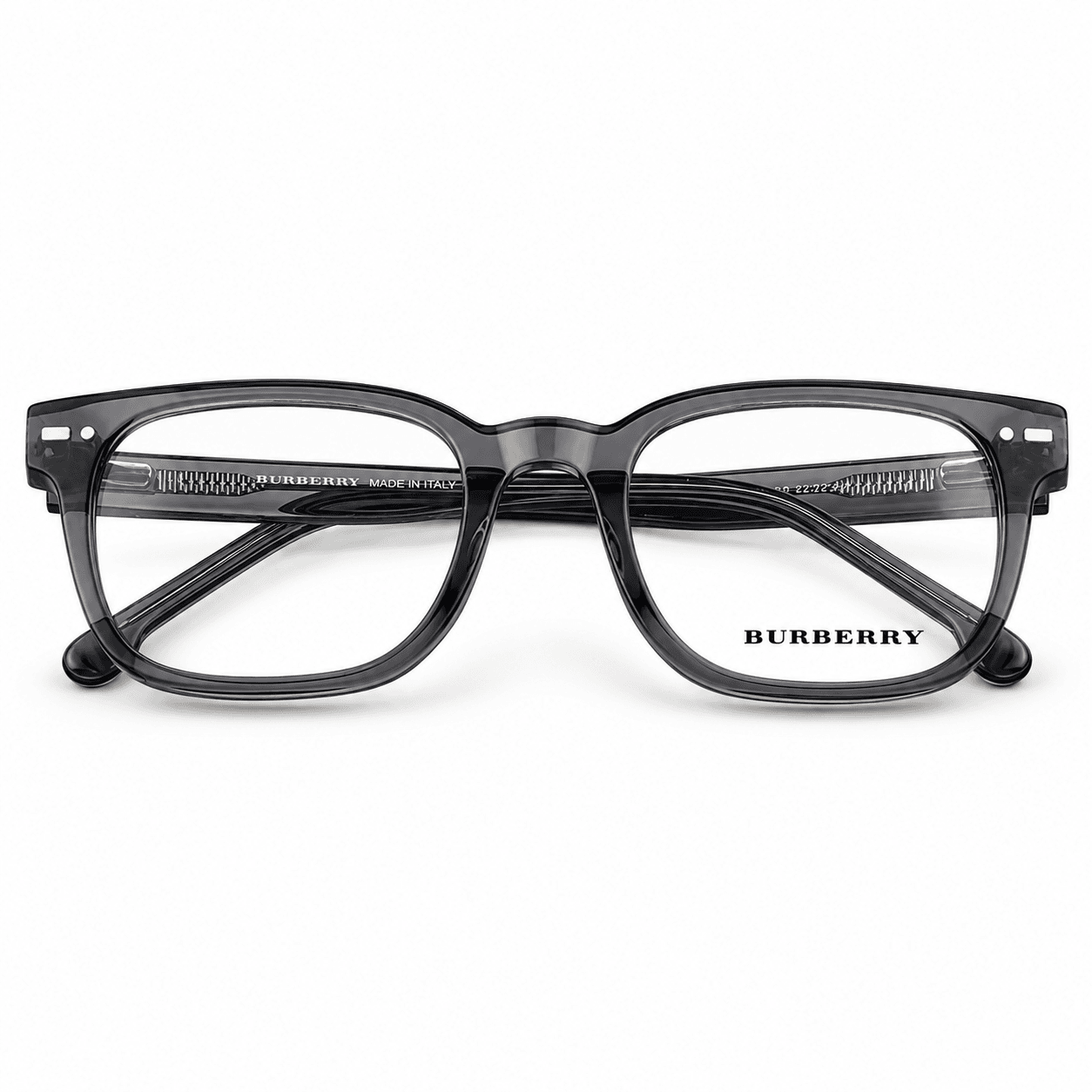 Burberry Y2430 Transparent Grey Square Prescription Eyeglasses Frame 1 Burberry Y2430 Transparent Grey Square Prescription Eyeglasses Frame 1