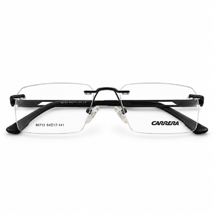 Carrera 90713 C2 Black Rimless Rectangle Prescription Eyeglasses Frame 1