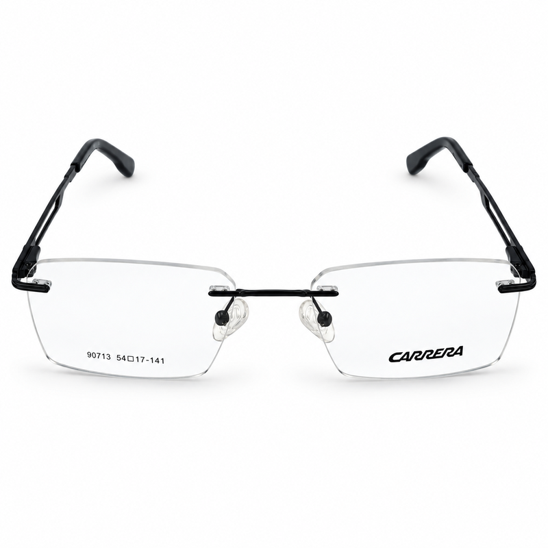 Carrera 90713 C3 Black Rimless Rectangle Prescription Eyeglasses Frame 1
