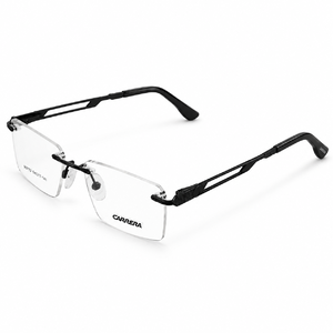 Carrera 90713 C3 Black Rimless Rectangle Prescription Eyeglasses Frame 2