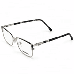 Carrera Silver & Black Geometric Prescription Eyeglasses Frame 2