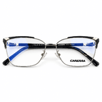 Carrera Silver & Black Geometric Prescription Eyeglasses Frame 5