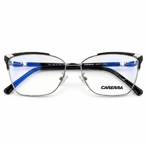 Carrera Silver & Black Geometric Prescription Eyeglasses Frame 5