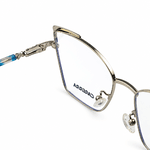 Carrera Silver & Blue Tortoise Geometric Prescription Eyeglasses Frame 2