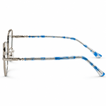 Carrera Silver & Blue Tortoise Geometric Prescription Eyeglasses Frame 3