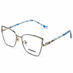 Carrera Silver & Blue Tortoise Geometric Prescription Eyeglasses Frame 4