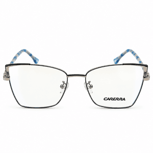 Carrera Silver & Blue Tortoise Geometric Prescription Eyeglasses Frame 5