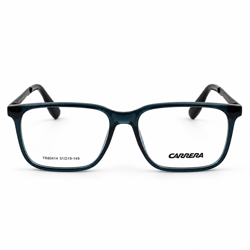 Carrera Tr80414 C3 Blue & Gold Rectangle Prescription Eyeglasses Frame 5