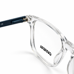 Carrera Tr80414 C9 Clear & Dark Grey Rectangle Prescription Eyeglasses 2