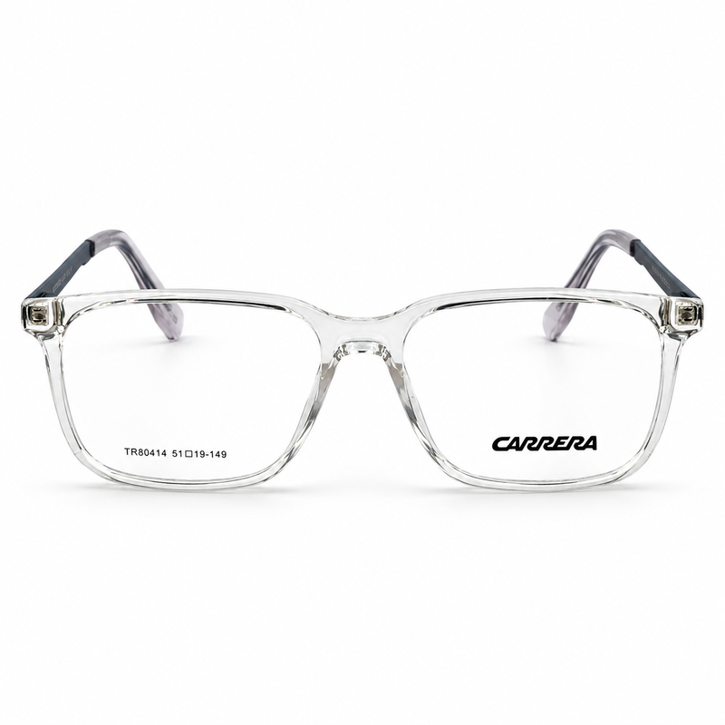Carrera Tr80414 C9 Clear & Dark Grey Rectangle Prescription Eyeglasses 5