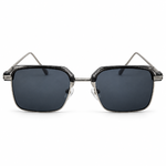 Gentle Monster Silver & Translucent Grey Square Sunglasses 1