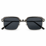 Gentle Monster Silver & Translucent Grey Square Sunglasses 5