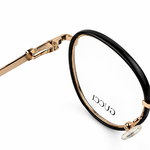 Gucci Gg0612o 001 Black & Gold Round Prescription Eyeglasses Frame 5