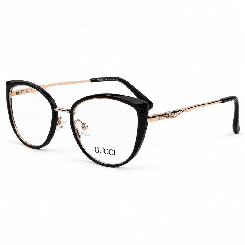 Gucci Tr3083 Black & Rose Gold Cat Eye Prescription Eyeglasses Frame 4