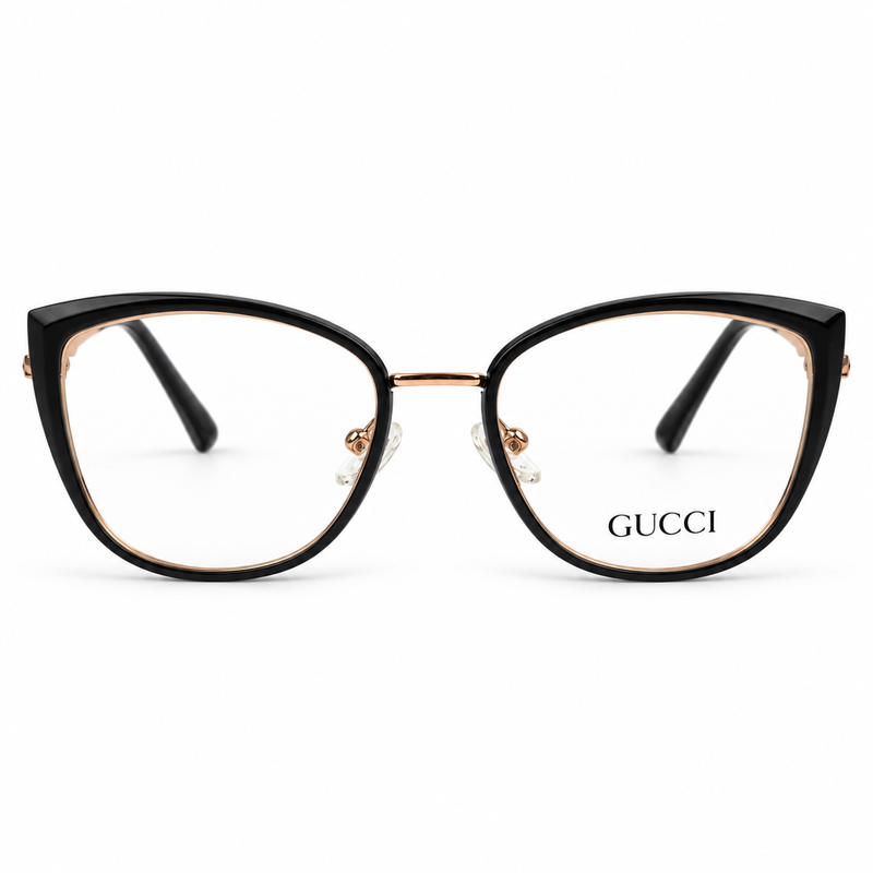 Gucci Tr3083 Black & Rose Gold Cat Eye Prescription Eyeglasses Frame 5