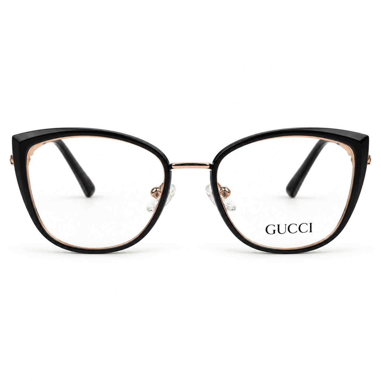 Gucci Tr3083 Black & Rose Gold Cat Eye Prescription Eyeglasses Frame 5 Gucci Tr3083 Black & Rose Gold Cat Eye Prescription Eyeglasses Frame 5