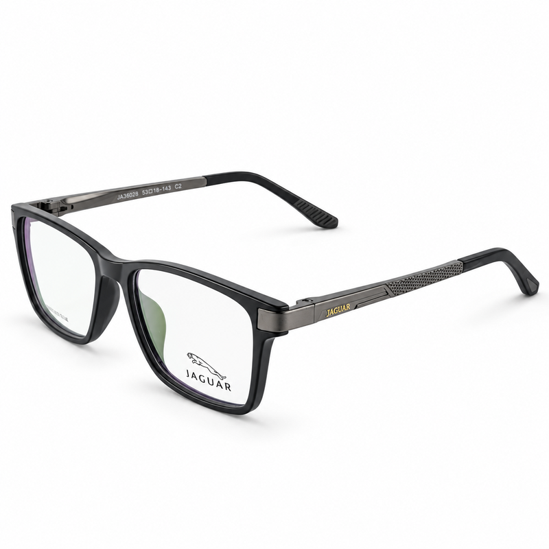 Jaguar Ja36028 C2 Black Tr90 Square Prescription Eyeglasses Frame 4
