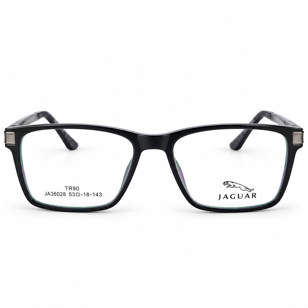 Jaguar Ja36028 C2 Black Tr90 Square Prescription Eyeglasses Frame 5