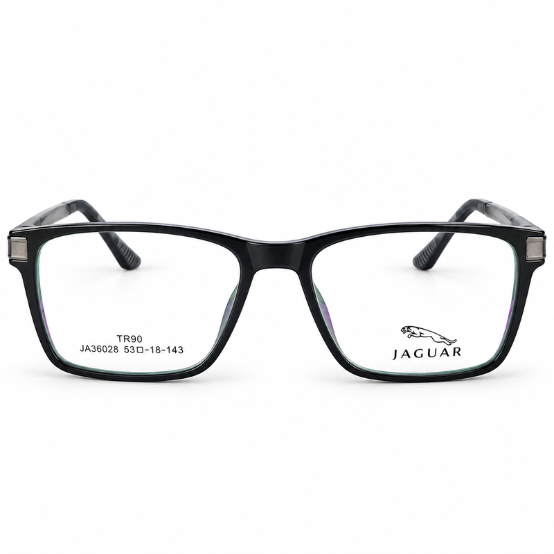 Jaguar Ja36028 C2 Black Tr90 Square Prescription Eyeglasses Frame 5