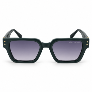 Louis Vuitton Green & Black Square Thick Rim Designer Sunglasses 5