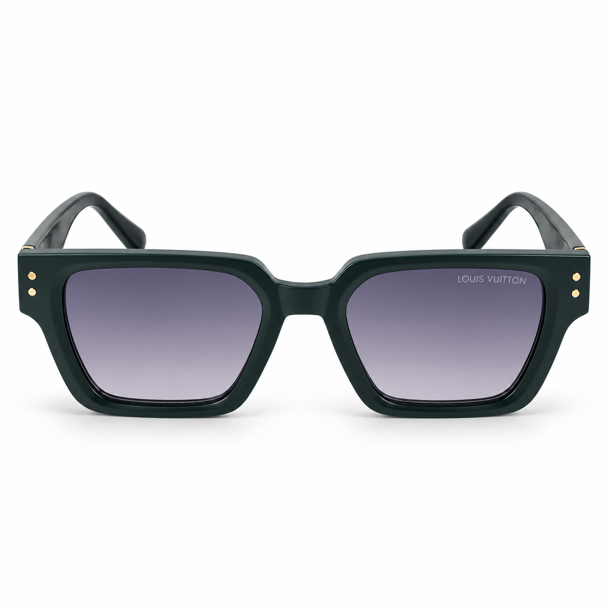 Louis Vuitton Green & Black Square Thick Rim Designer Sunglasses 5 Louis Vuitton Green & Black Square Thick Rim Designer Sunglasses 5