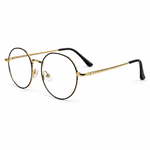 Model 5209 Gold & Black Round Metal Prescription Eyeglasses Frame 2