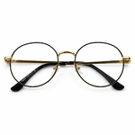 Model 5209 Gold & Black Round Metal Prescription Eyeglasses Frame 4