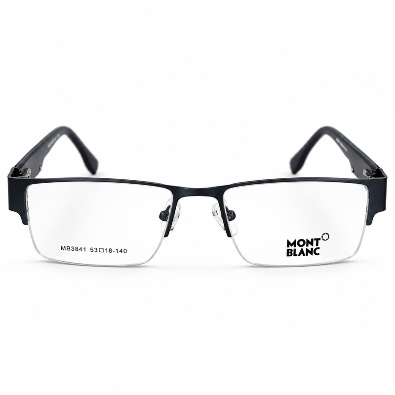 Montblanc Mb3841 Blue Semi Rim Rectangle Prescription Eyeglasses Frame 5