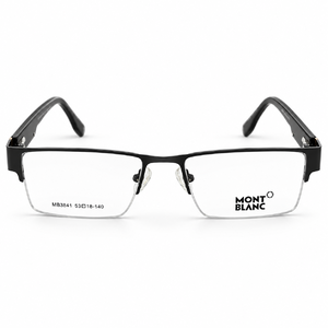Montblanc Mb3841 C1 Black & Gold Semi Rim Rectangle Prescription Eyeglasses Frame 4