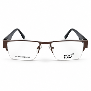 Montblanc Mb3841 C3 Brown & Black Semi Rim Rectangle Prescription Eyeglasses Frame 5