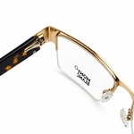 Montblanc Mb3841 C6 Gold & Tortoise Semi Rim Rectangle Prescription Eyeglasses Frame 2