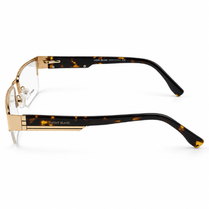 Montblanc Mb3841 C6 Gold & Tortoise Semi Rim Rectangle Prescription Eyeglasses Frame 3